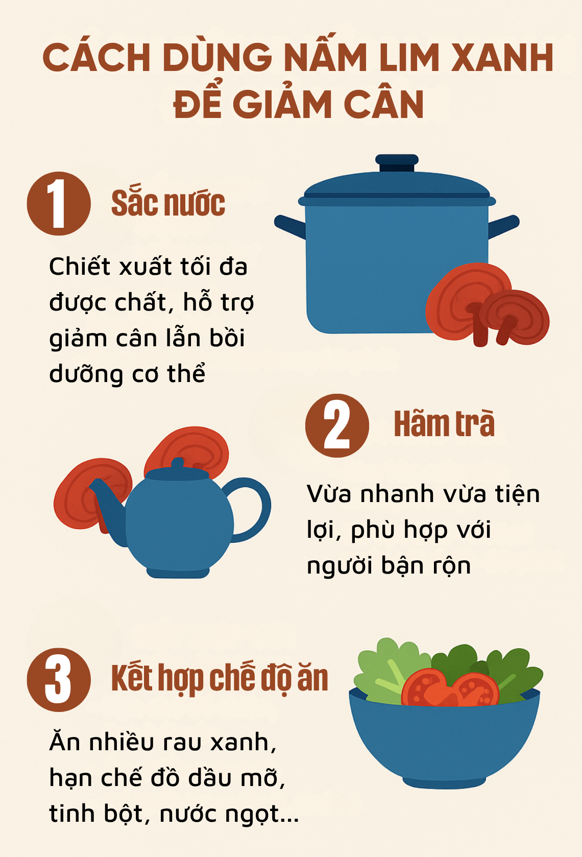 nấm lim xanh giảm cân